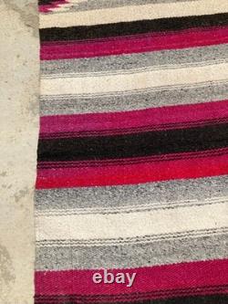Vintage Navajo Handwoven Beautiful Native American Rug Carpet 60.2x29.5 In