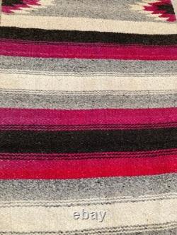 Vintage Navajo Handwoven Beautiful Native American Rug Carpet 60.2x29.5 In