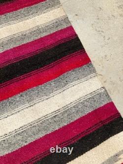 Vintage Navajo Handwoven Beautiful Native American Rug Carpet 60.2x29.5 In