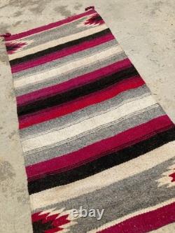 Vintage Navajo Handwoven Beautiful Native American Rug Carpet 60.2x29.5 In