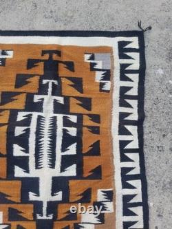 Vintage Navajo Handwoven Beautiful Native American Rug Carpet 68.5x33.8 In