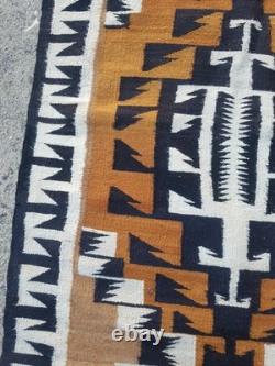 Vintage Navajo Handwoven Beautiful Native American Rug Carpet 68.5x33.8 In