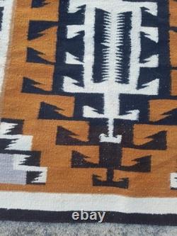Vintage Navajo Handwoven Beautiful Native American Rug Carpet 68.5x33.8 In