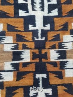 Vintage Navajo Handwoven Beautiful Native American Rug Carpet 68.5x33.8 In