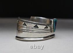 Vintage Navajo Native American Sterling Silver Azurite Malachite Cuff Bracelet