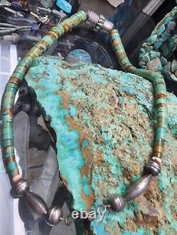 Vintage Navajo Necklace Native American Turquoise Sterling Silver