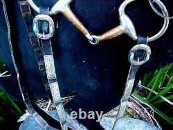 Vintage Navajo Sleeping Beauty Turquoise Bridle- Headstall-sterling Reins-bit