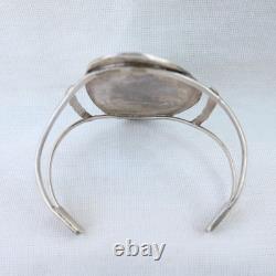 Vintage Navajo Sterling Silver Natural Turquoise Statement Cuff Bracelet 28.5g