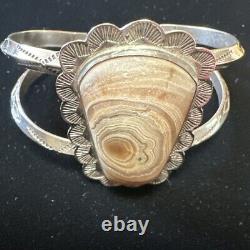 Vintage Navajo Striped Turquoise Cuff Bracelet