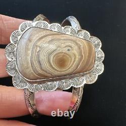 Vintage Navajo Striped Turquoise Cuff Bracelet