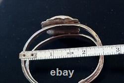 Vintage Navajo Striped Turquoise Cuff Bracelet