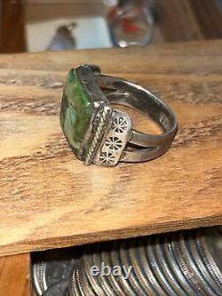 Vintage Rare Victor Moses Begay Navajo Sterling Turquose Ring