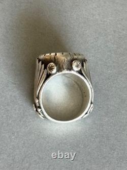 Vintage Signed Boyd Tsosie Sterling Silver with Turcuoise Ring. Sz 7 3/4