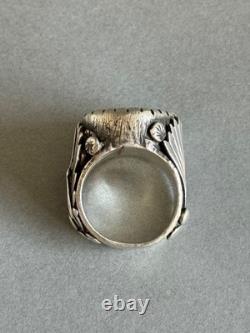 Vintage Signed Boyd Tsosie Sterling Silver with Turcuoise Ring. Sz 7 3/4