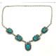 Vintage Signed Mp Sterling Silver Native American Navajo Turquoise Necklace- Dat