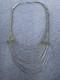 Vintage Sterling Native American Navajo Signed Liquid Silver Necklace 16