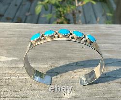 Vintage Sterling Turquoise Cuff Bracelet Hallmarked