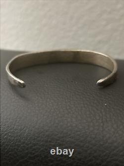 Vintage Zuni Native American Navajo Turq/Sterling Bracelet ANIMAL TRACKS/PAW