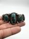 Vintage Navajo Sterling Silver Turquoise 5 Stone Cuff Bracelet 44.4 Grams