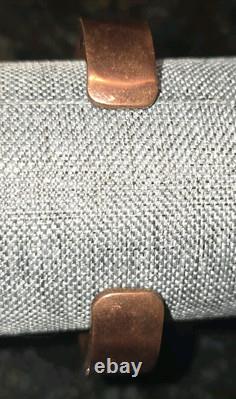 Vtg Johnathon Nez Navajo Native American Copper Sterling Silver Cuff Bracelet