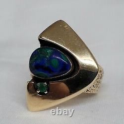 Vtg Native American Navajo 14k Gold Ring. Sz 7.5 Beautiful Piece