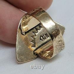 Vtg Native American Navajo 14k Gold Ring. Sz 7.5 Beautiful Piece