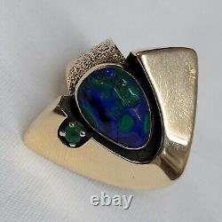 Vtg Native American Navajo 14k Gold Ring. Sz 7.5 Beautiful Piece