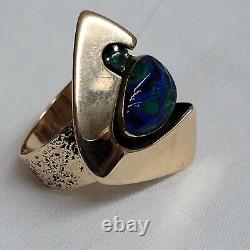 Vtg Native American Navajo 14k Gold Ring. Sz 7.5 Beautiful Piece