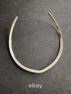 Vtg Native American Navajo Artie Yellowstone Sterling Silver Collar Necklace