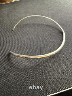 Vtg Native American Navajo Artie Yellowstone Sterling Silver Collar Necklace