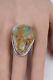 Vtg Native American Navajo Genuine Turquoise Gemstone Sterling Silver Ring Sz 8