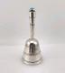 Vtg Native American Navajo Handmade Stamped Sterl Silver Turquoise Hand Bell 4