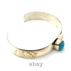 Vtg Sign Sterling Vandever Navajo Native American Turquoise Cuff Bracelet 6 1/4