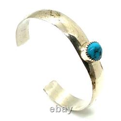 Vtg Sign Sterling Vandever Navajo Native American Turquoise Cuff Bracelet 6 1/4