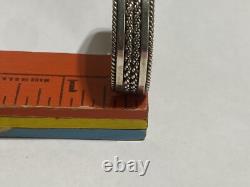 Vtg Tahe Twisted Rope Navajo Sterling Silver Native American Bracelet