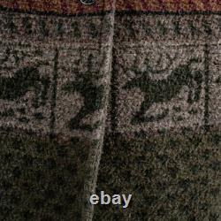 WOODED RIVER Native American Navajo Deer Elk Wool Women Long Coat Size M L