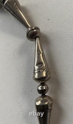 WOW! Native American Navajo Pendant Necklace Sterling Silver Turquoise Signed GE