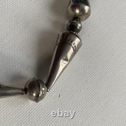 WOW! Native American Navajo Pendant Necklace Sterling Silver Turquoise Signed GE