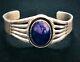 Will Denetdale Navajo Sterling Silver Lapis Lazuli Cuff Bracelet