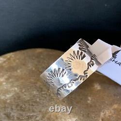 WoMens Band Native American Navajo Stamped Sterling Silver Pinky Ring Sz 3 10967