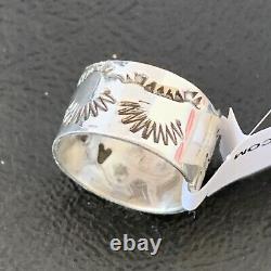 WoMens Band Native American Navajo Stamped Sterling Silver Pinky Ring Sz 3 10967