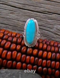 Women's Native American Navajo Sterling Silver Turquoise Ring Size 7