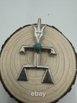 Yei Spirit Navajo Native American Silver And Turquoise Brooch