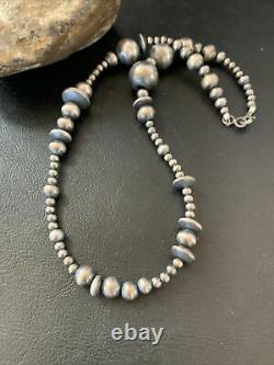18 Navajo Pearls Native American Sterling Silver Collier Mixte Cadeau 11815