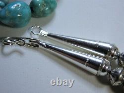 18' Peace Arrow Totem Navajo Pearls Stamped Sterling Collier D'argent Gradué