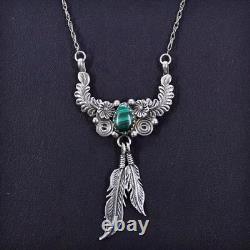 20 Navajo Amérindien collier en argent sterling 925 Jeff Largo plume