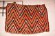 Atq Navajo Portant Une Couverture Serape Tapis Amérindien Rouge 62x41 Transitionnel