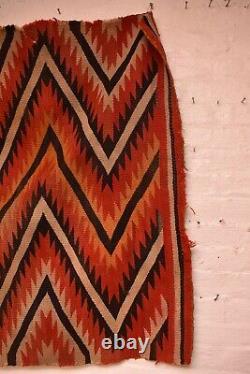 ATQ Navajo portant une couverture Serape Tapis amérindien ROUGE 62x41 Transitionnel