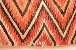 ATQ Navajo portant une couverture Serape Tapis amérindien ROUGE 62x41 Transitionnel