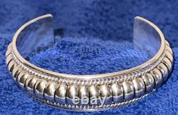 Amérindien Navajo Tom Charley 6 1/2 Bracelet en argent sterling 1,4 oz Menthe
